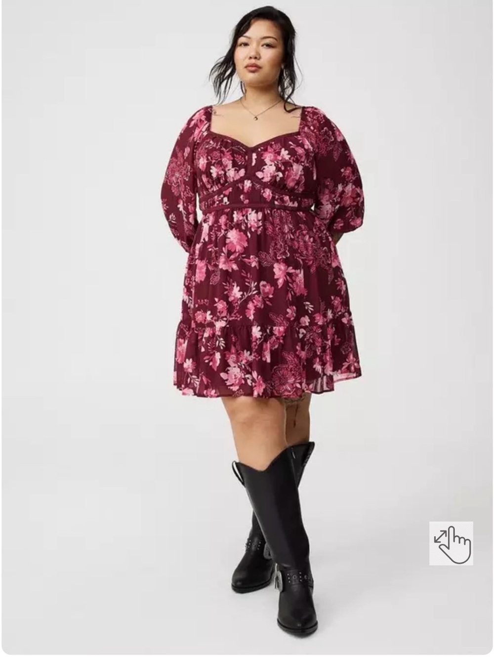 Nwt torrid Mini Shirred-Bodice A-Line Dress size 1